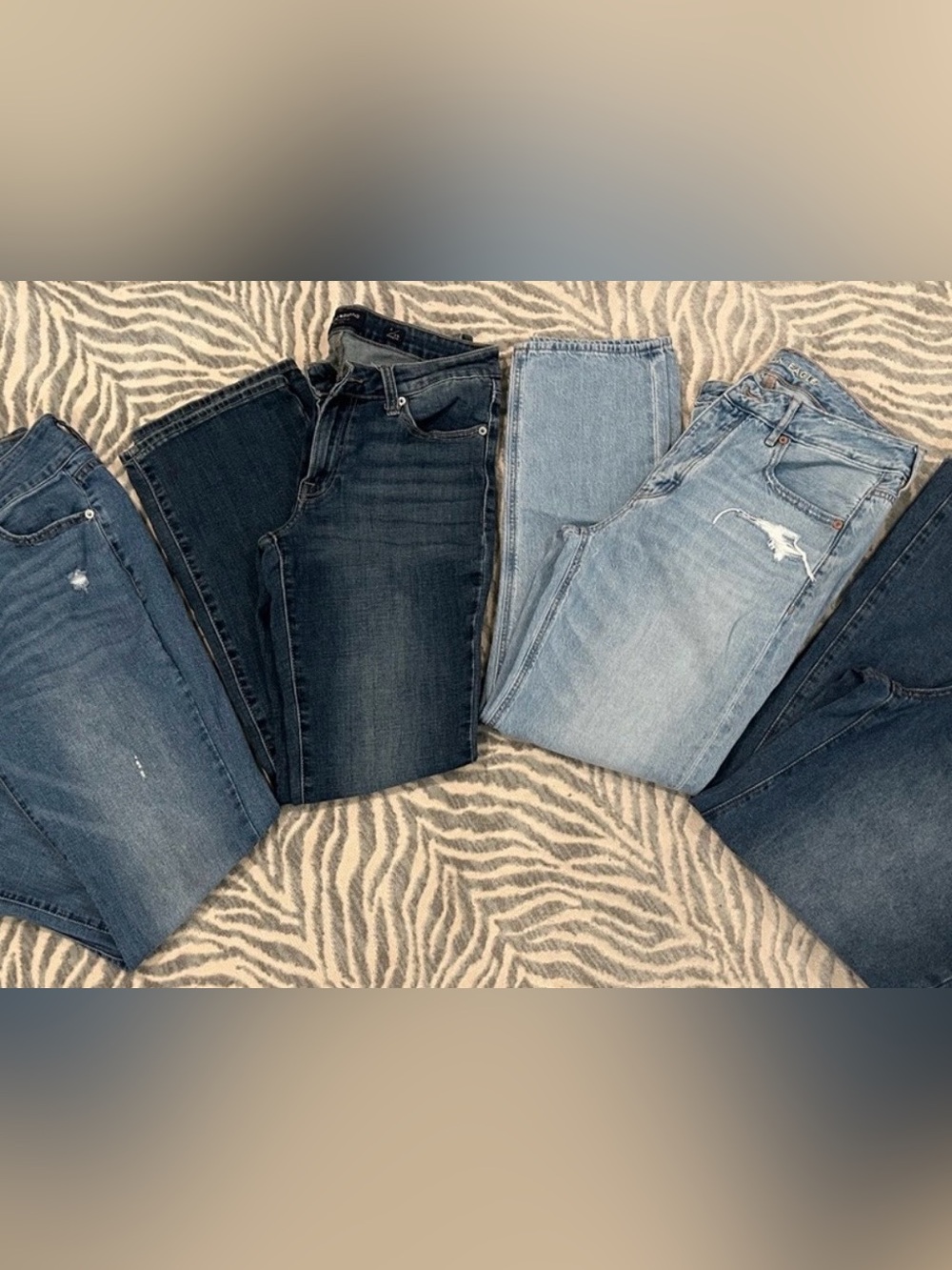 Jean Bundle, Size 6-8, Straight, Wide, Flare, and Boot leg Jeans